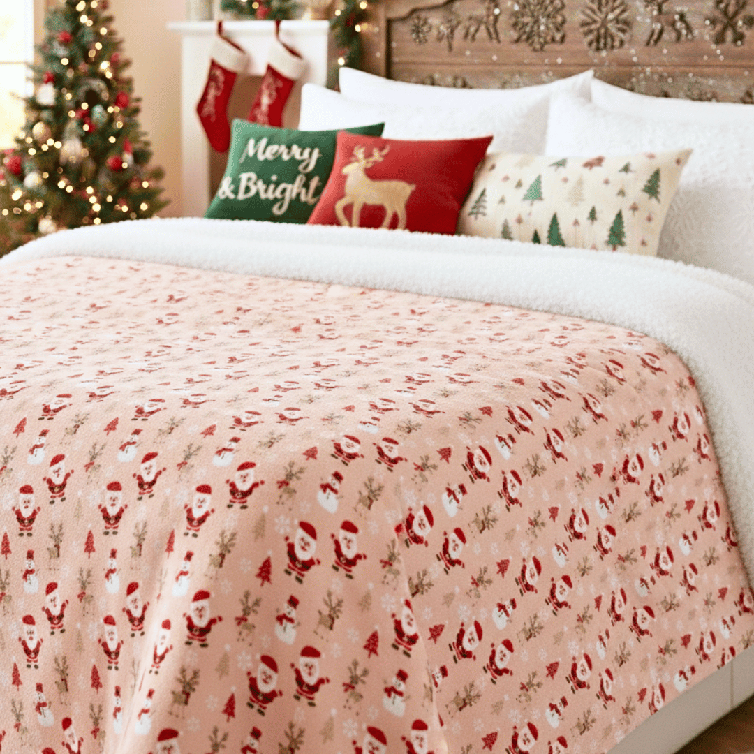 COBIJA NAVIDEÑA OVEJERA 🎄