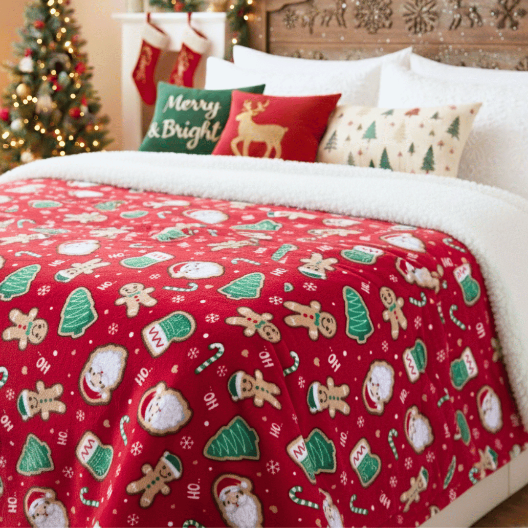 COBIJA NAVIDEÑA OVEJERA 🎄