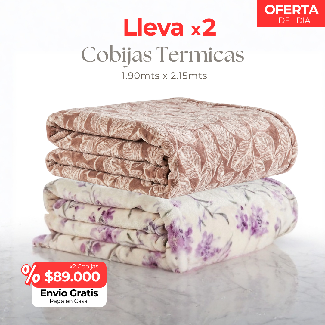 OFERTA X2 COBIJAS TERMICAS - NUEVA COLECCIÓN