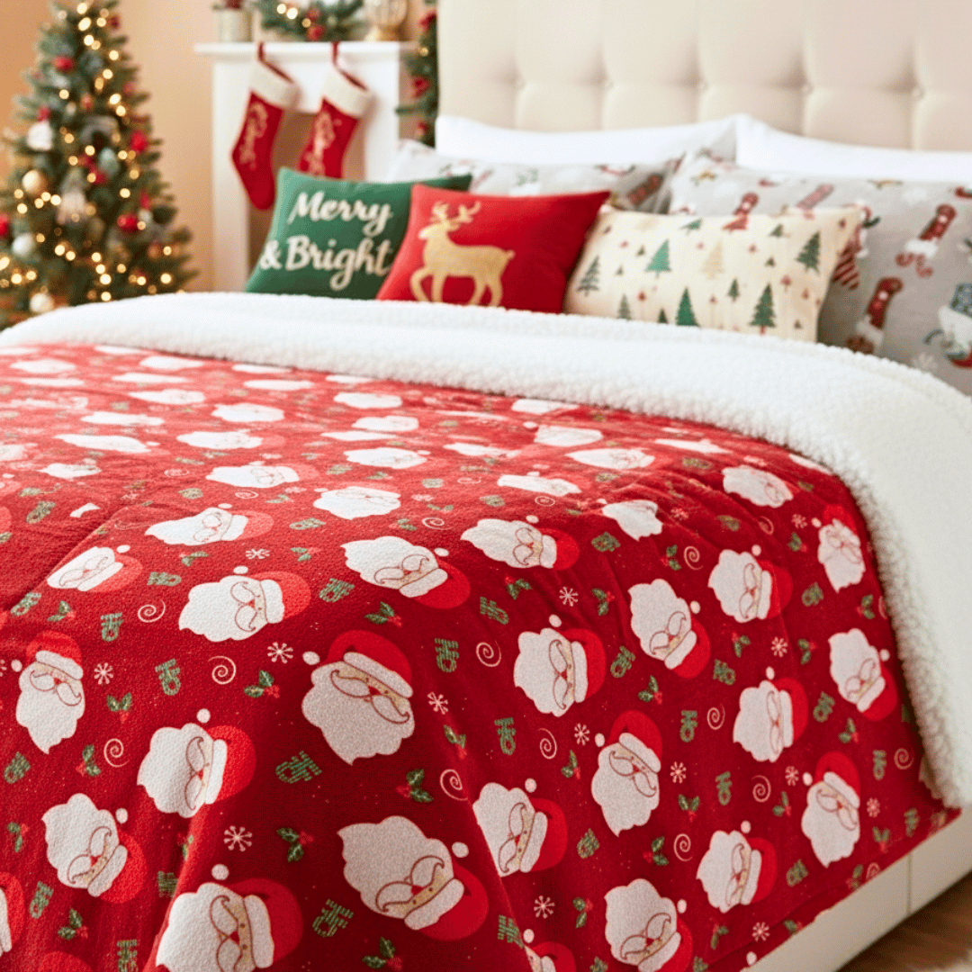 COBIJA NAVIDEÑA OVEJERA 🎄