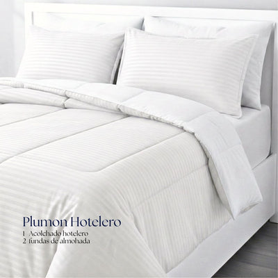 ACOLCHADO BAMBOO HOTELERO + SABANA 400 HILOS