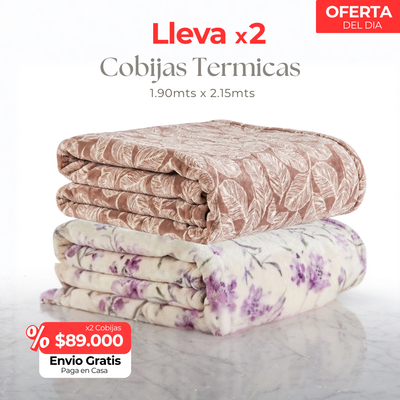 OFERTA X2 COBIJAS TERMICAS - NUEVA COLECCIÓN