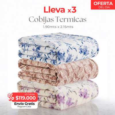 OFERTA X3 COBIJAS TERMICAS NUEVA COLECCIÓN